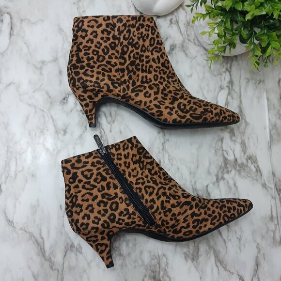 CIRCUS SAM EDELMAN KIRBY Kitten Heel Ankle Boots Women's Leopard Print Size 8 - Picture 6 of 10